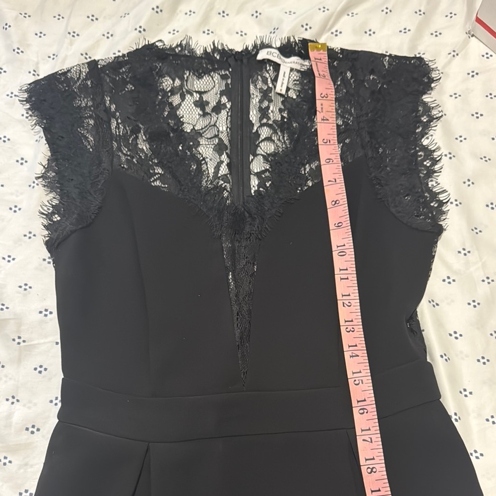 BCBGMaxAzria Black Lace Cap Sleeve Dress